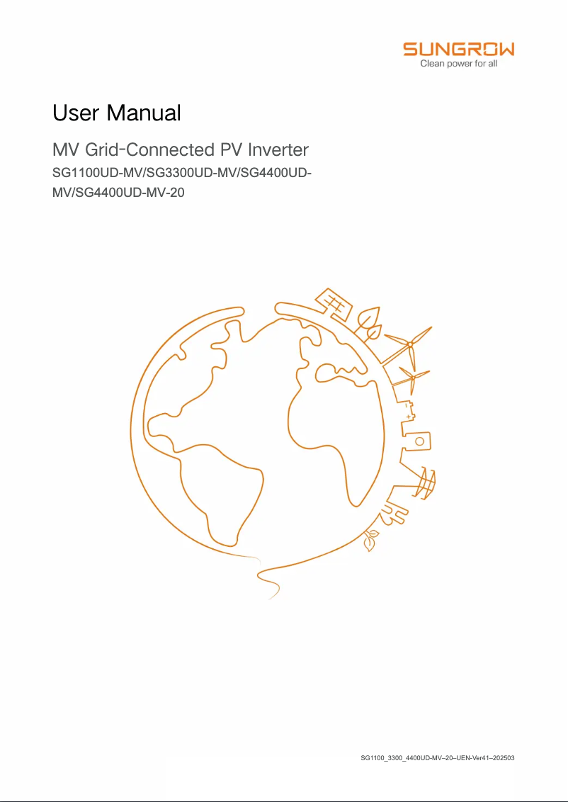 Image de la première page du manuel de l'appareil SG4400UD-MV-20