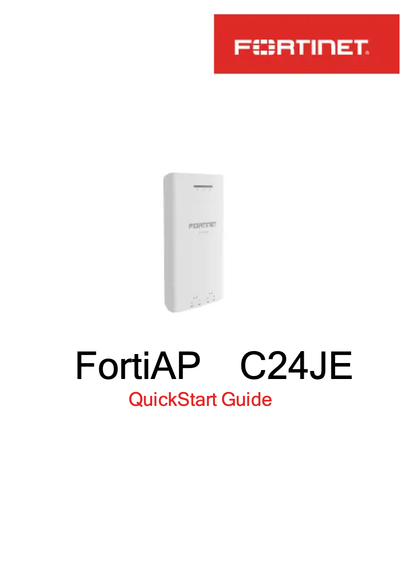 Page n°1 - Manuel utilisateur Fortinet FortiAP C24JE
