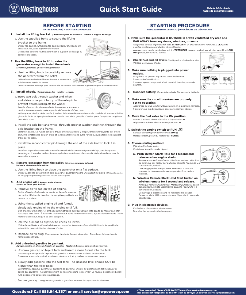 Image de la première page du manuel de l'appareil WGen20000