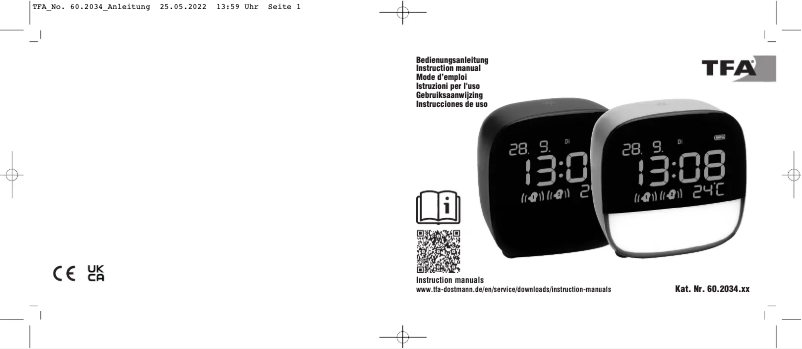 Page 1 de la notice Manuel utilisateur TFA 60.2034
