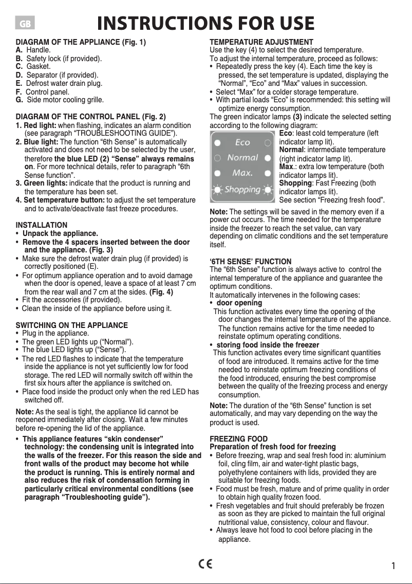 Page 1 de la notice Mode d'emploi Whirlpool WHE39352 FO