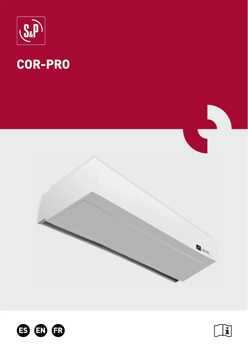 Page 1 de la notice Manuel utilisateur Soler & Palau COR-PRO