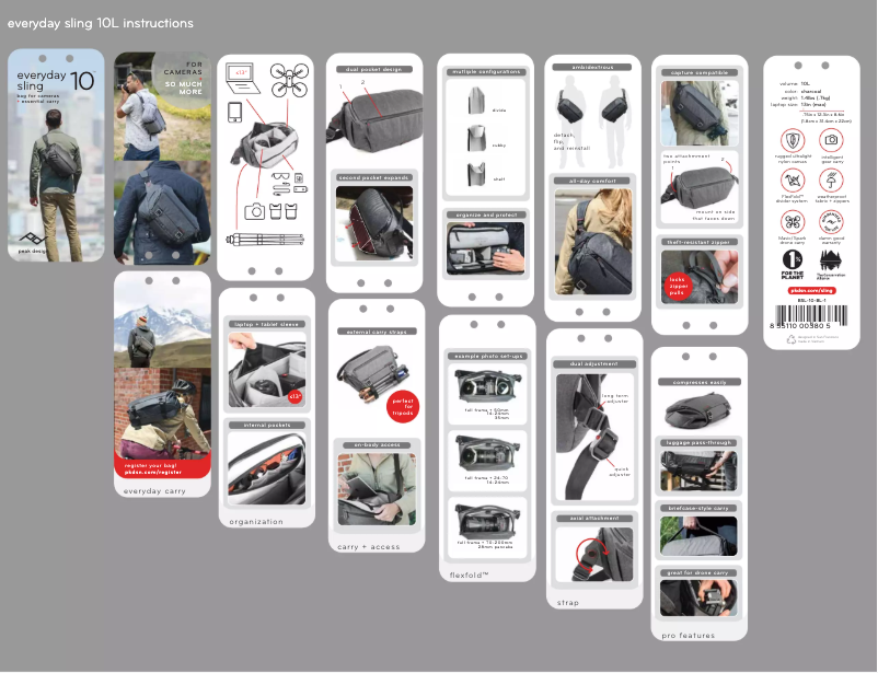 Imagen de la primera página del manual del dispositivo Everyday Sling 10L