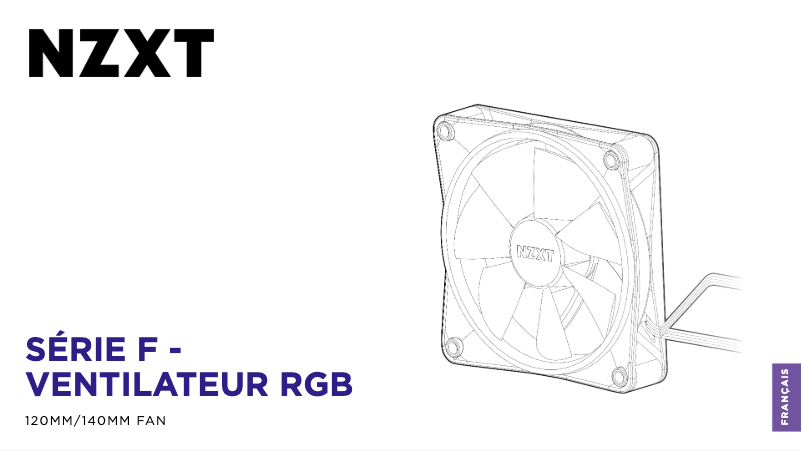 Page n°1 - Manuel utilisateur NZXT F140 Core RGB