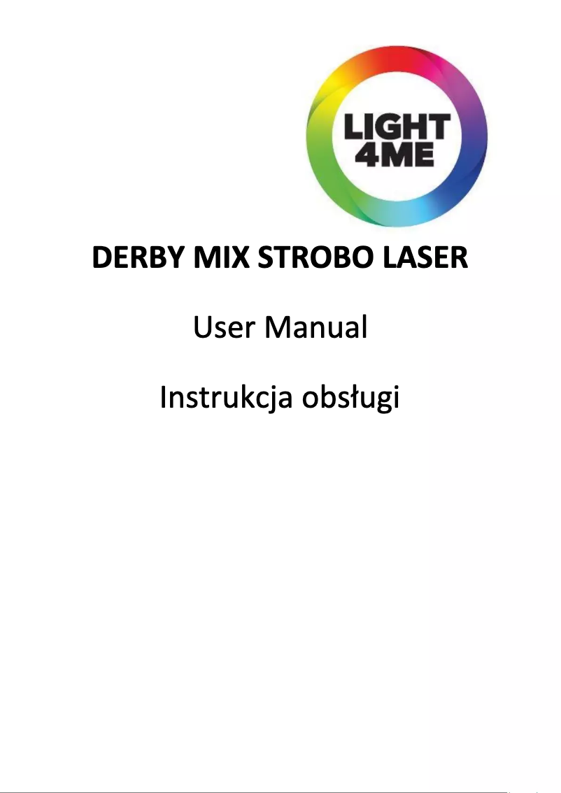 Image de la première page du manuel de l'appareil DERBY MIX STROBO LASER