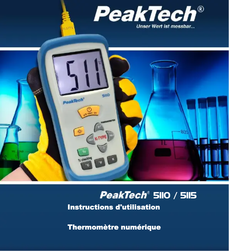 Page 1 de la notice Manuel utilisateur PeakTech 5115