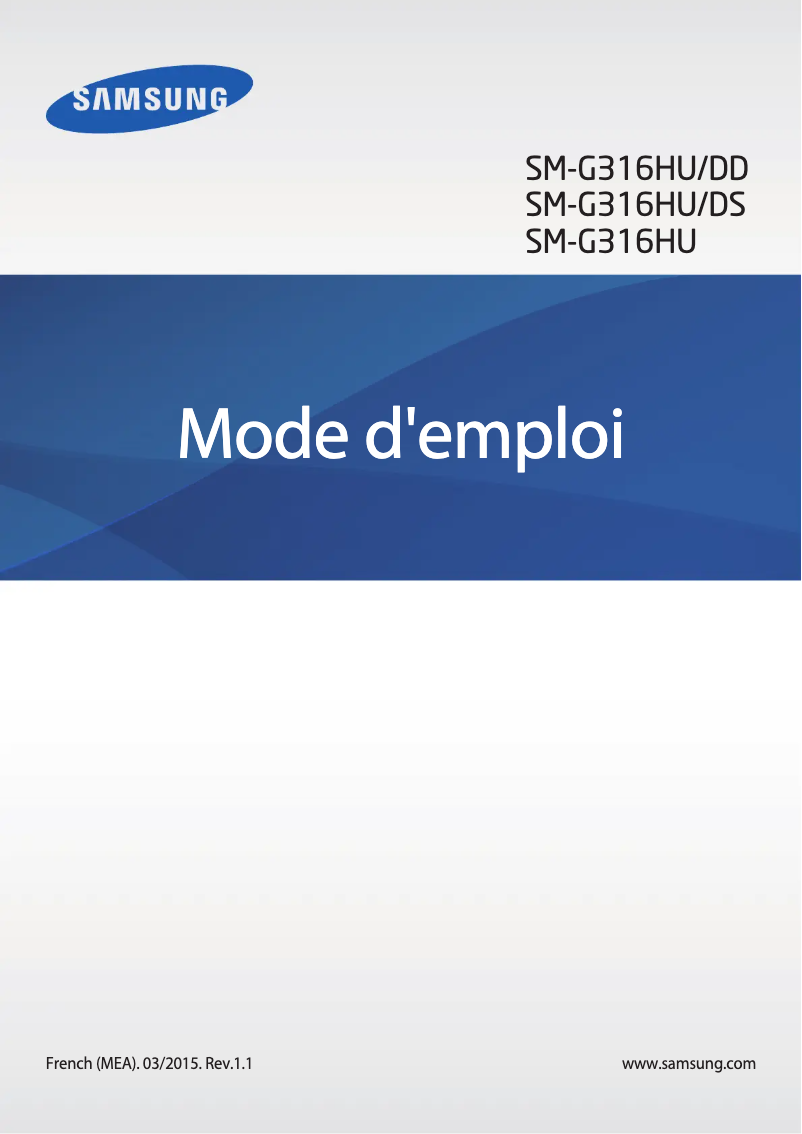 Image de la première page du manuel de l'appareil Galaxy S Duos 3