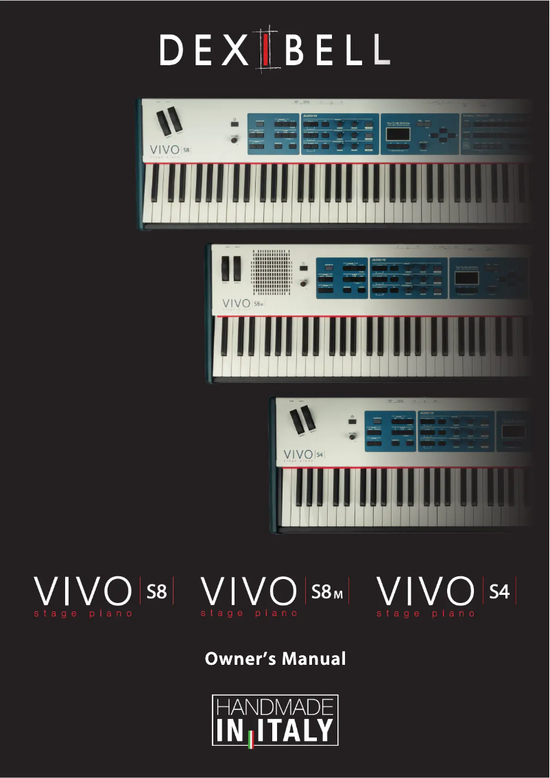 Page 1 de la notice Manuel utilisateur Dexibell Vivo S8M