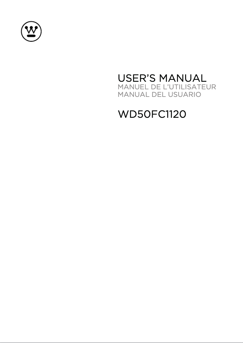Page 1 de la notice Manuel utilisateur Westinghouse WD50FC1120