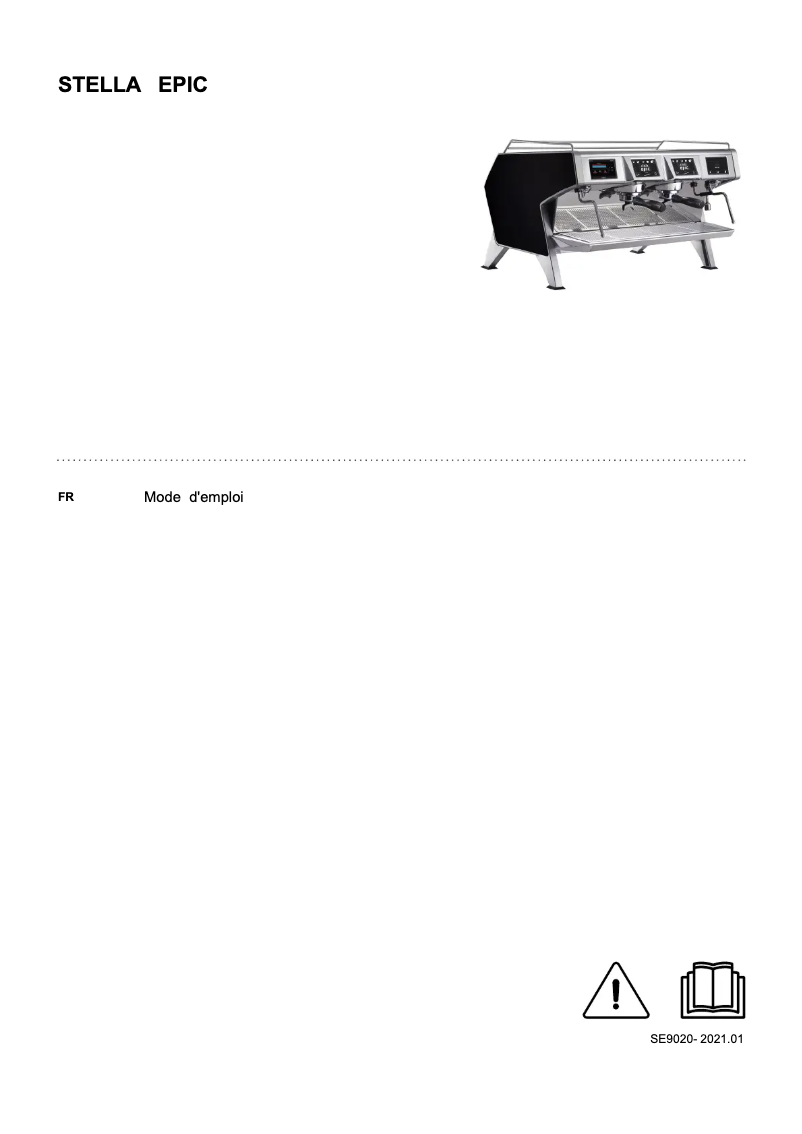 Image de la première page du manuel de l'appareil STELLA EPIC 3