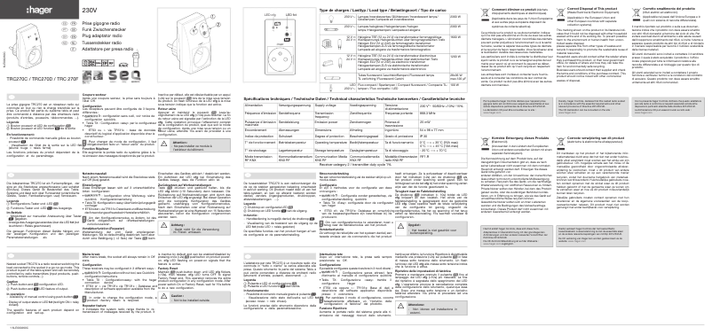Image de la première page du manuel de l'appareil TRC270D