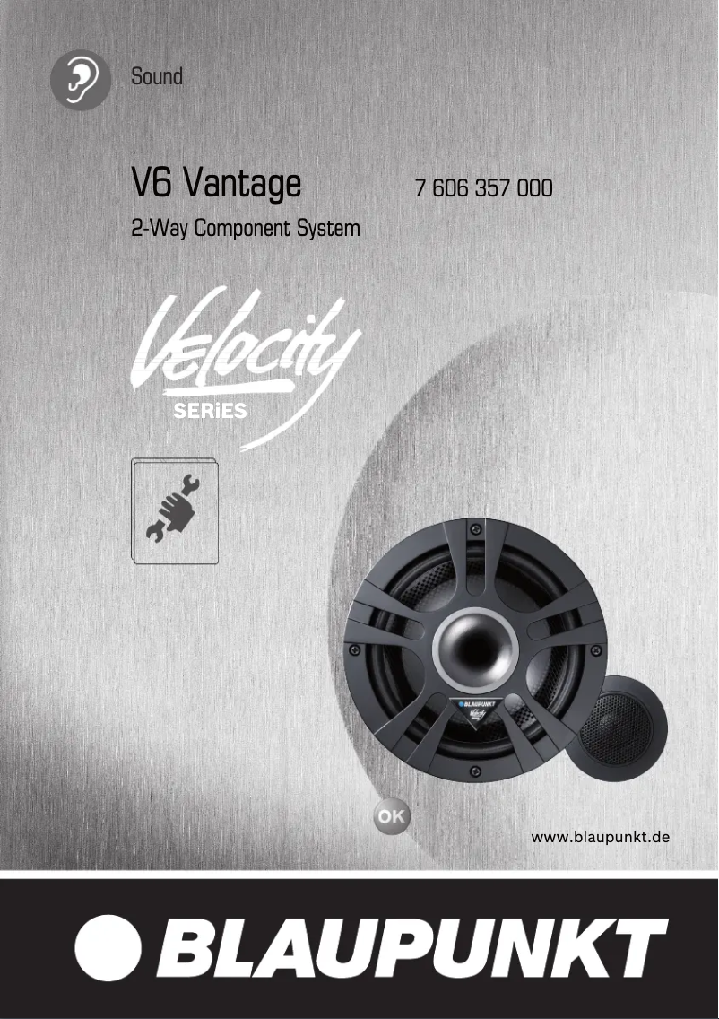 Image de la première page du manuel de l'appareil Velocity V6 Vantage