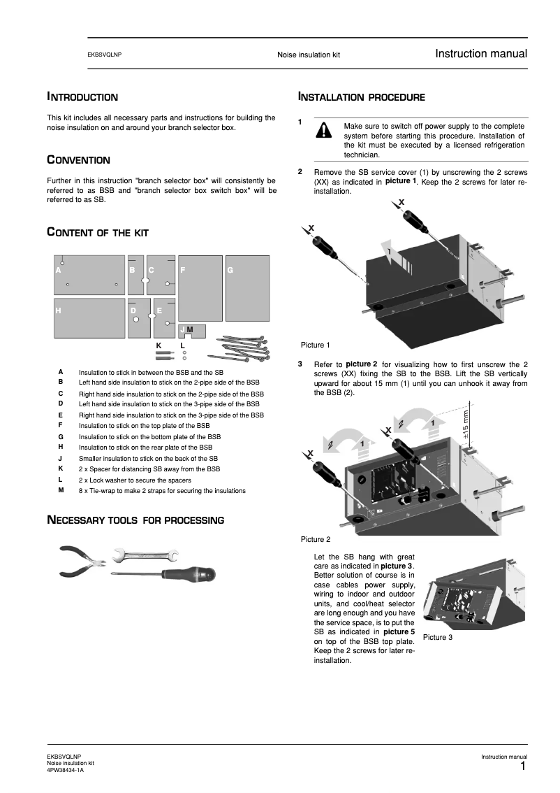 Imagen de la primera página del manual del dispositivo EKBSVQLNP