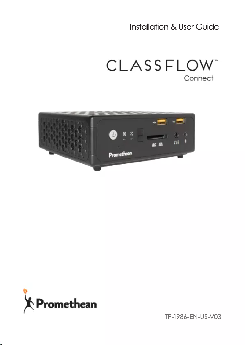 Page 1 de la notice Manuel utilisateur Promethean ClassFlow Connect