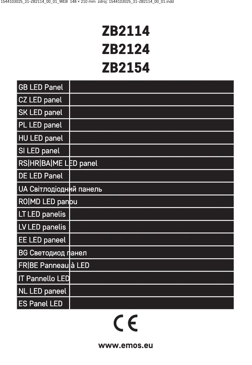 Image de la première page du manuel de l'appareil ZB2114