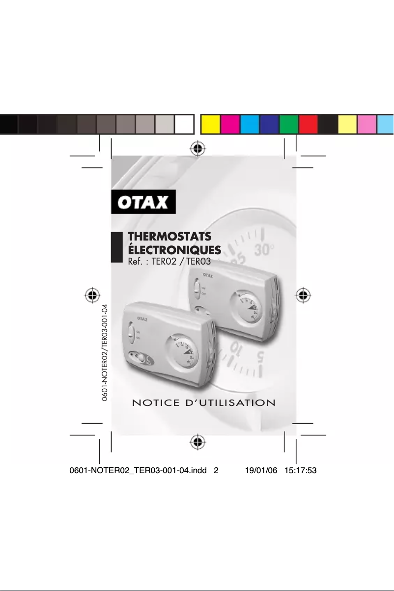 Page n°1 - Manuel utilisateur OTAX TER03