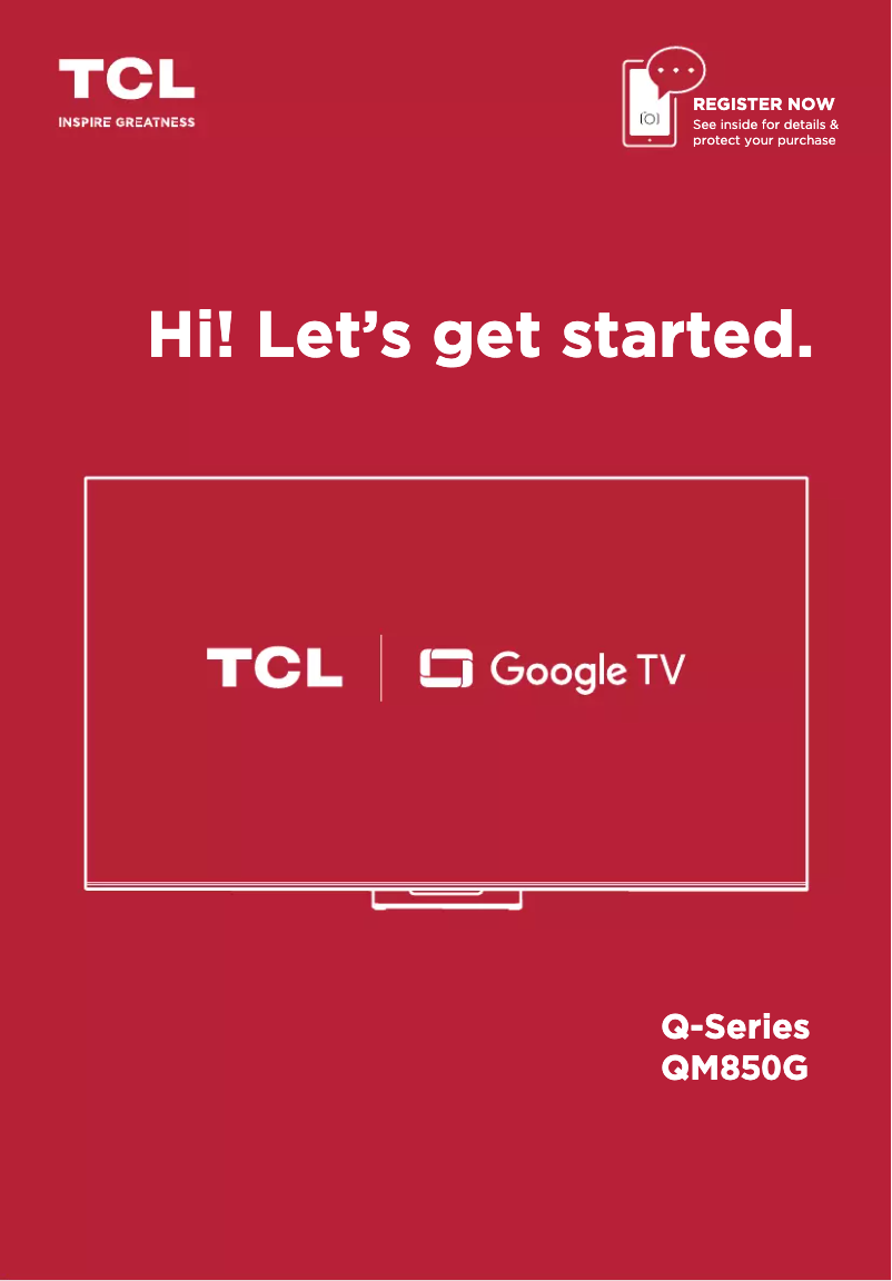 Page 1 de la notice Manuel utilisateur TCL 65QM850G