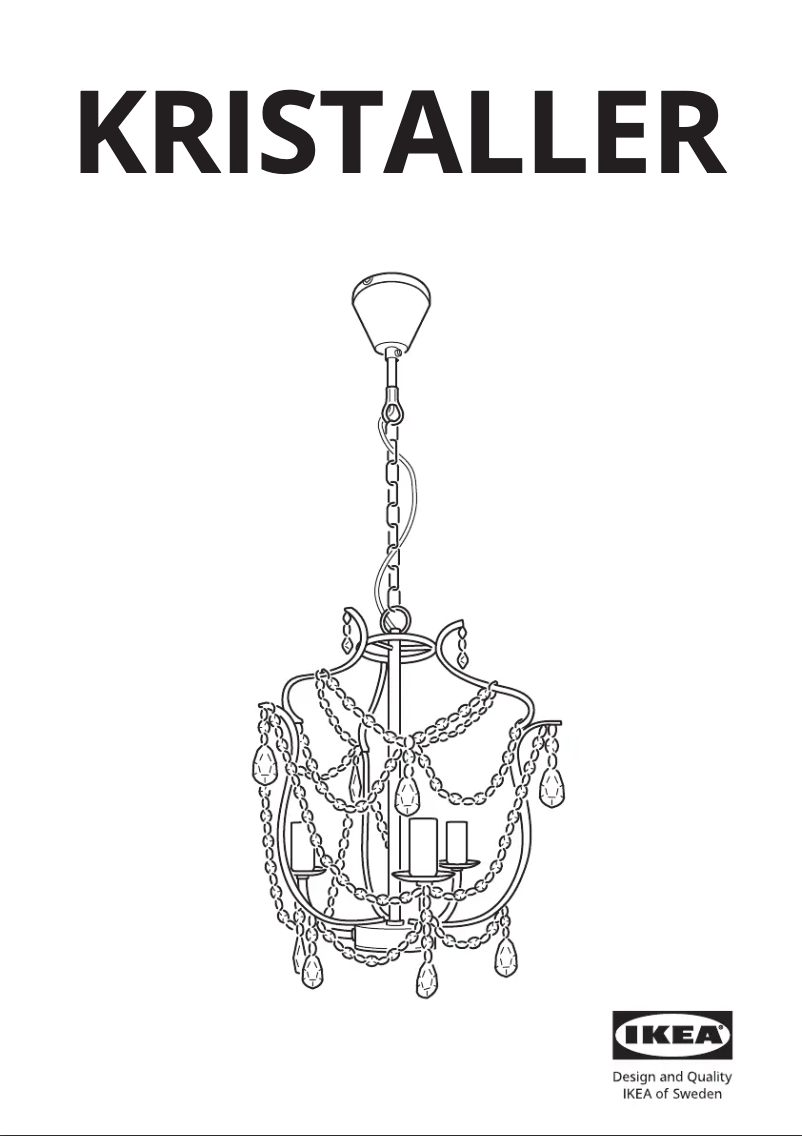 Page 1 de la notice Manuel utilisateur Ikea KRISTALLER 800.894.61