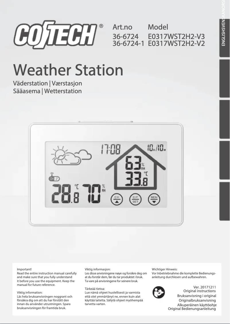 Imagen de la primera página del manual del dispositivo E0317WST2H2-V2