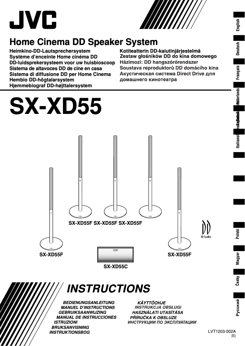 Page 1 de la notice Manuel utilisateur JVC SX-XD55