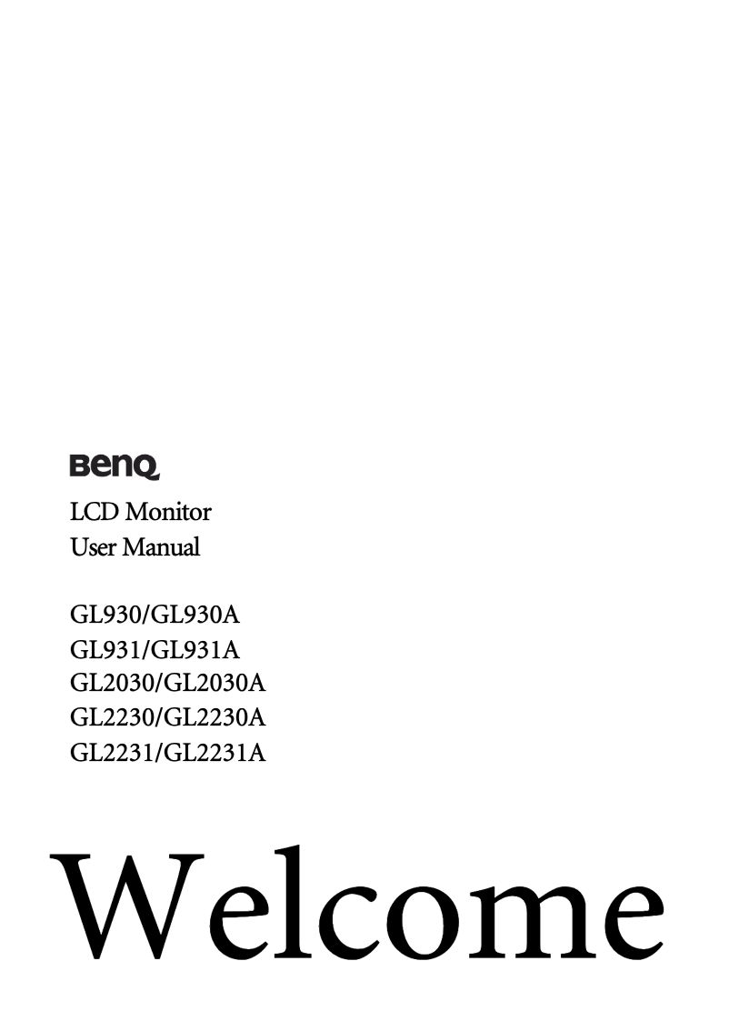 Image de la première page du manuel de l'appareil GL2230