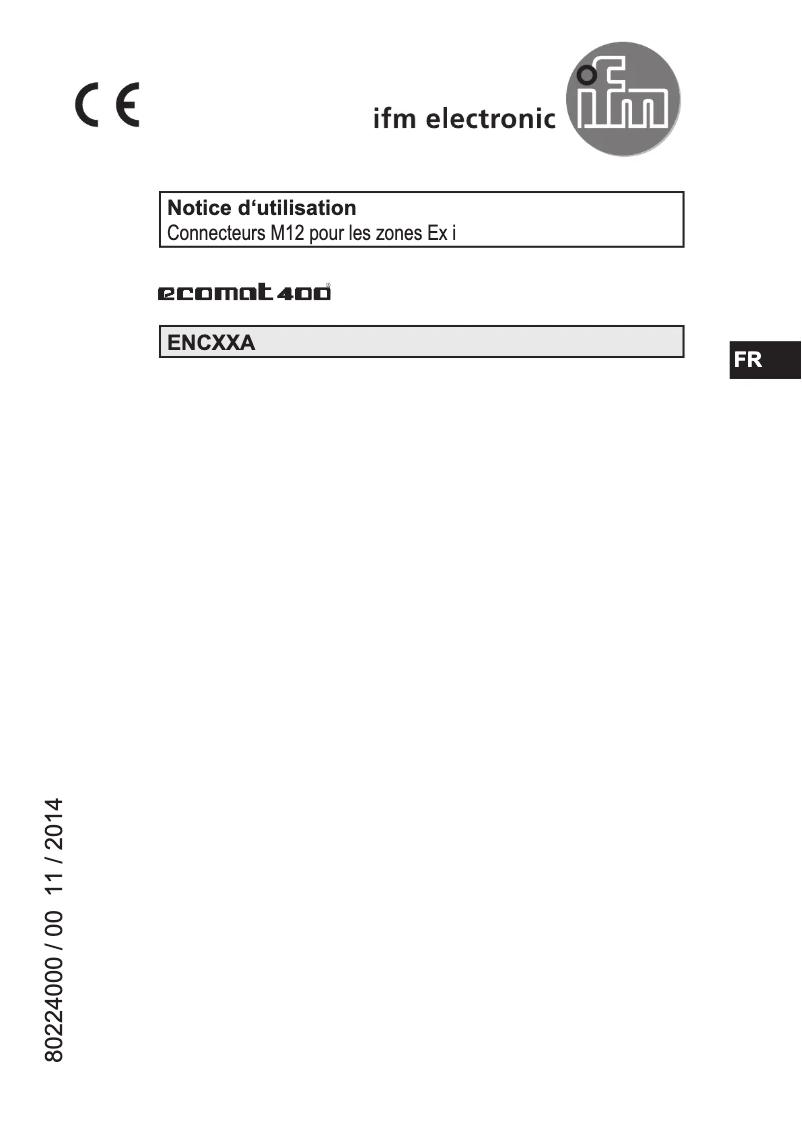 Page 1 de la notice Manuel utilisateur IFM ENC03A