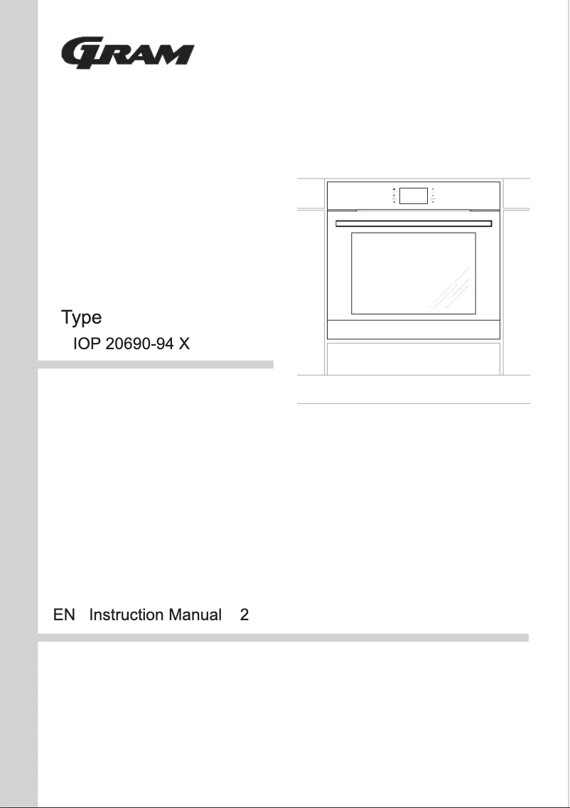 Page 1 of the manual User Manual Gram IOP 12654-92 X