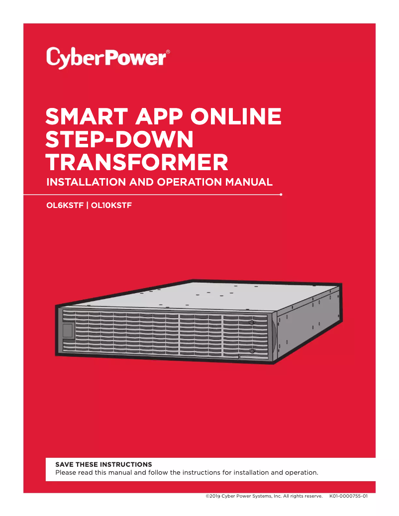 Page 1 de la notice Manuel utilisateur CyberPower OL6KSTF