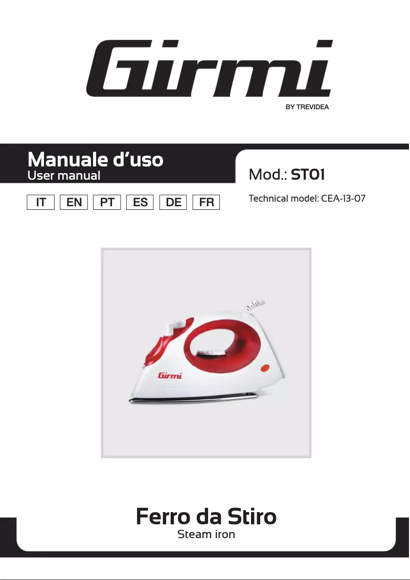 Page 1 de la notice Manuel utilisateur Girmi ST01