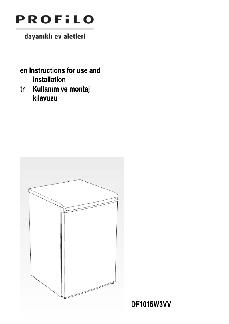 Page 1 de la notice Manuel utilisateur Profilo DF1015W3VV