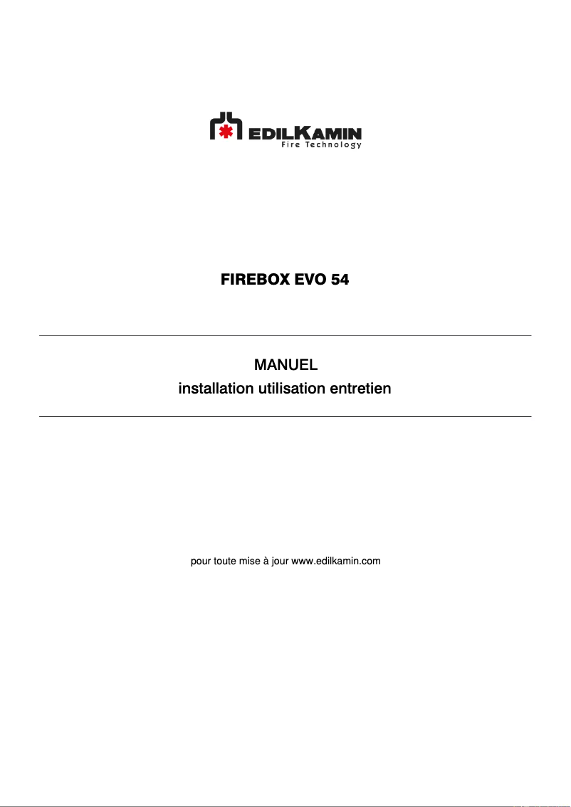 Page 1 de la notice Manuel utilisateur Edilkamin FIREBOX EVO 54