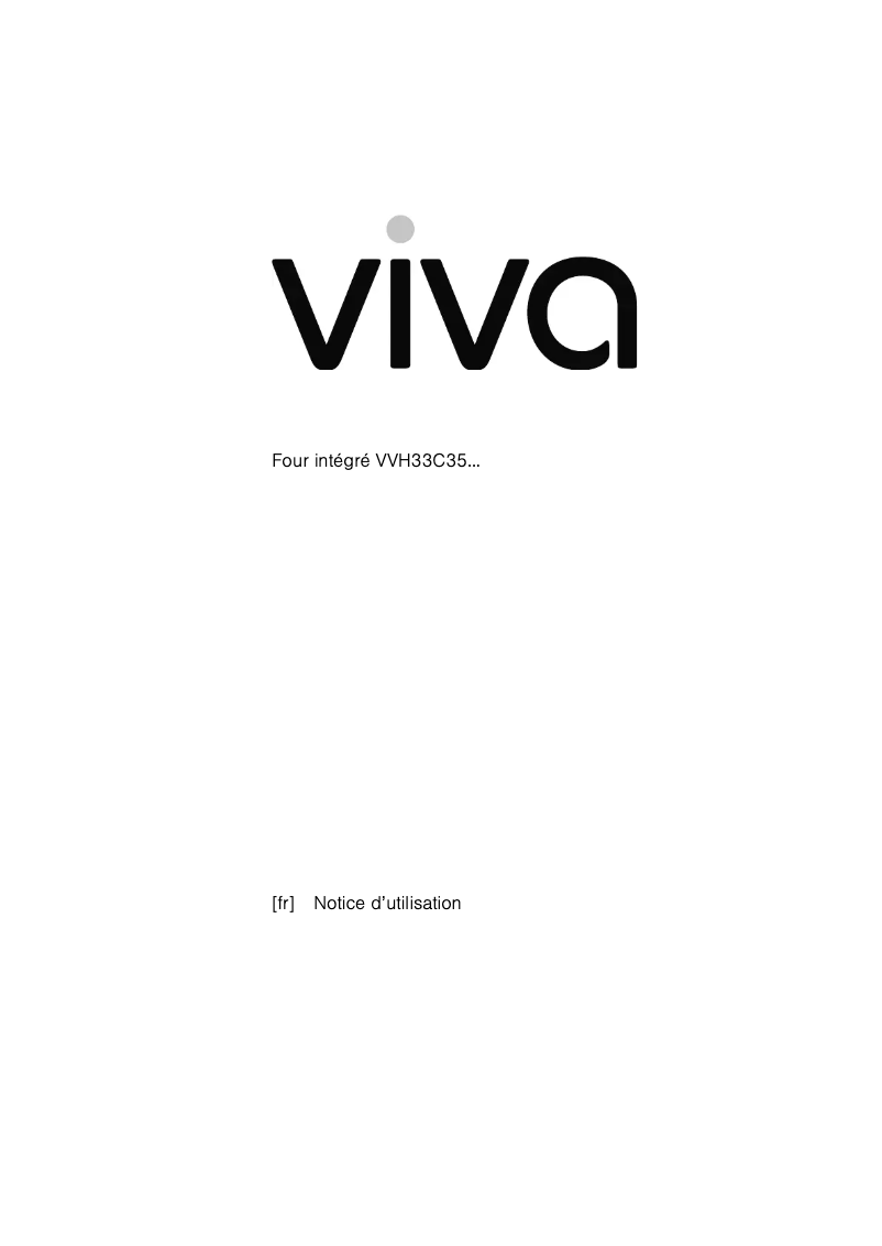 Page n°1 - Manuel utilisateur Viva VVH33C3561