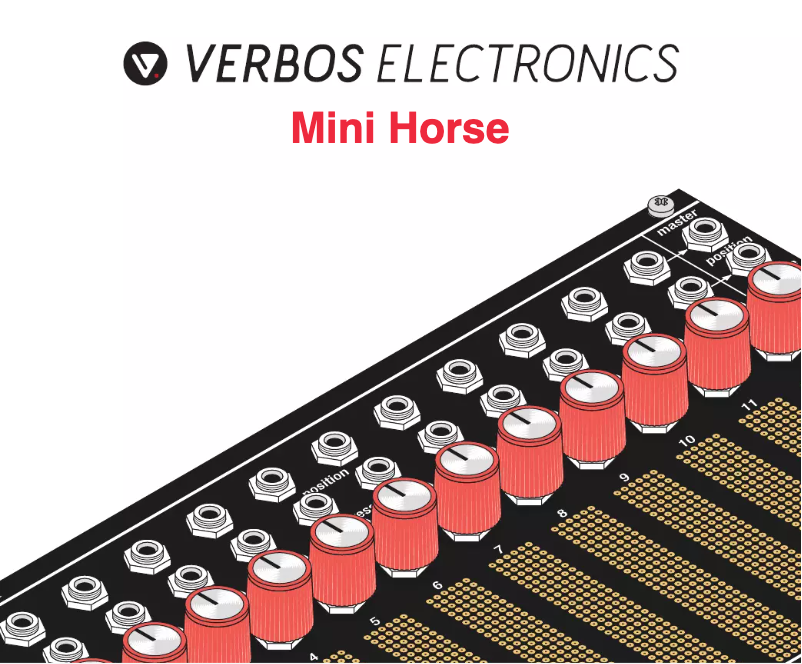 Page 1 de la notice Manuel utilisateur Verbos Electronics Mini Horse