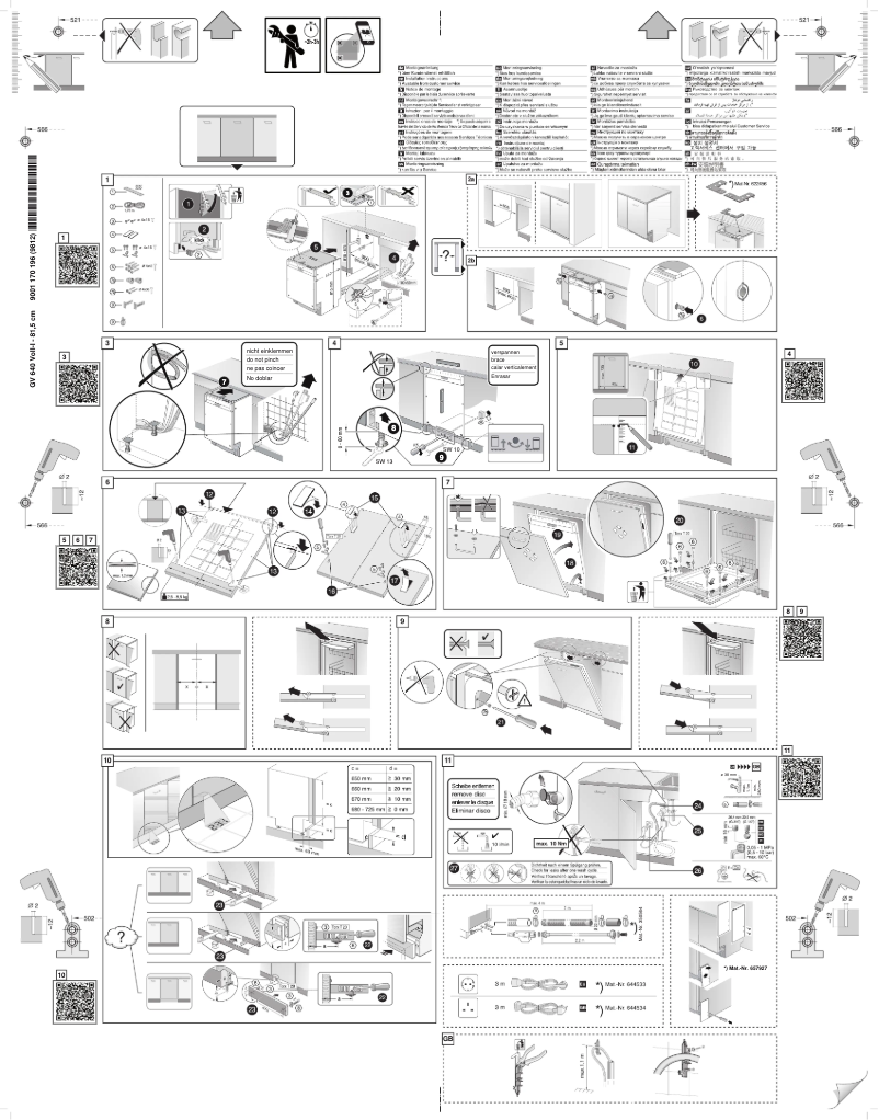 Page n°1 - Guide d'installation Bosch SMV68PX01E