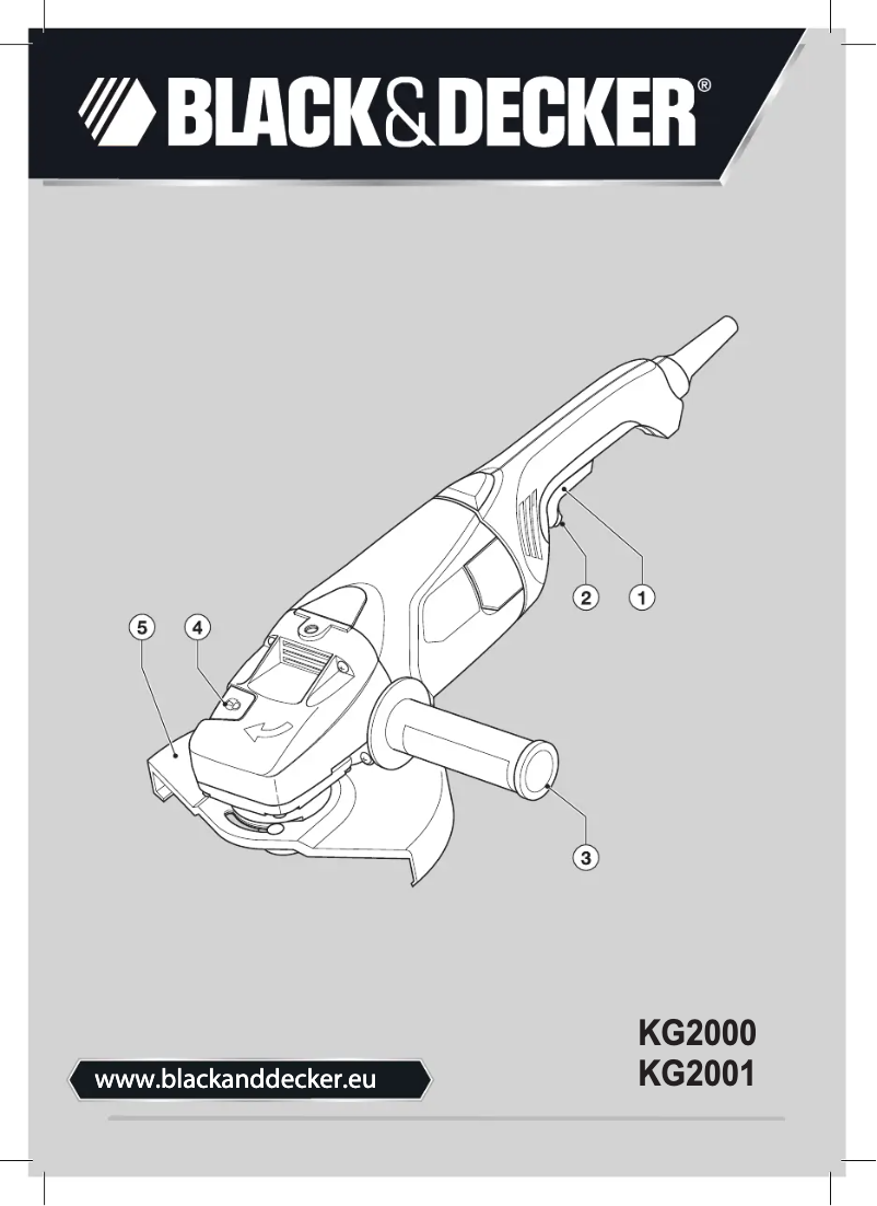 Image de la première page du manuel de l'appareil KG2000