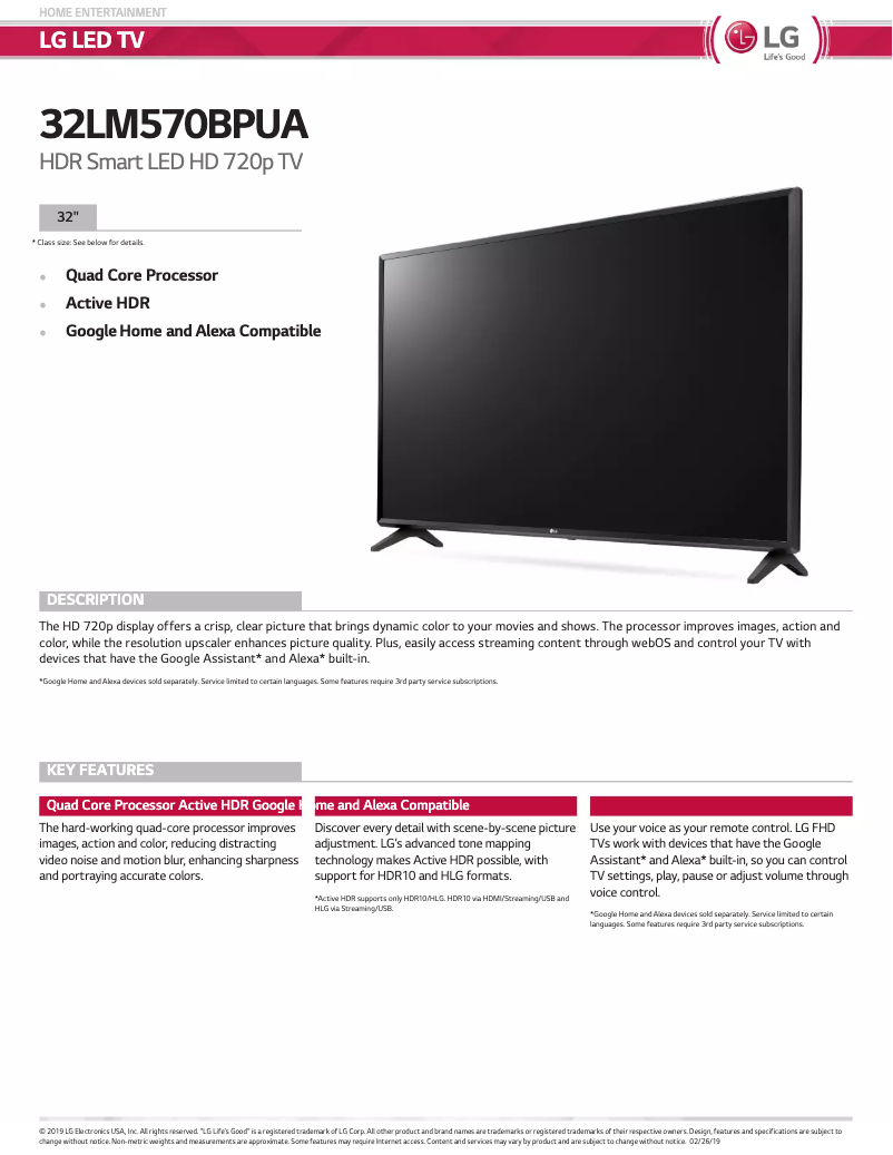 Page 1 de la notice Manuel utilisateur LG LM570B