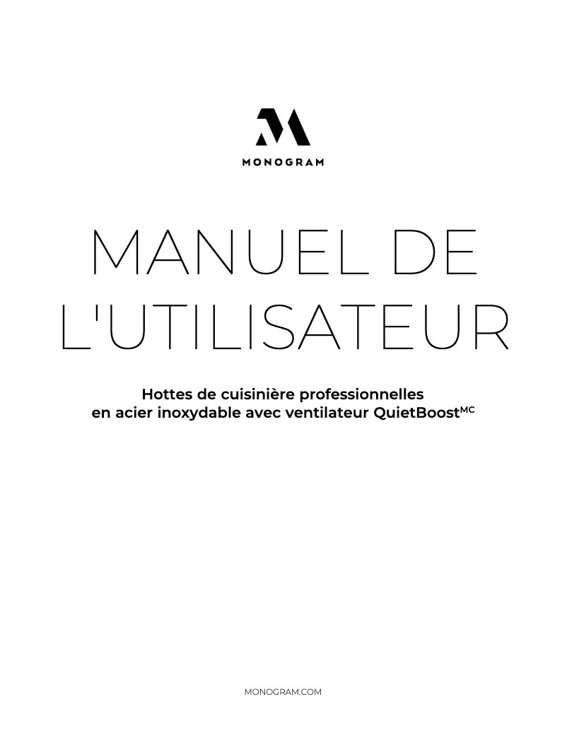 Page 1 de la notice Manuel utilisateur Monogram ZVW1360SPSS