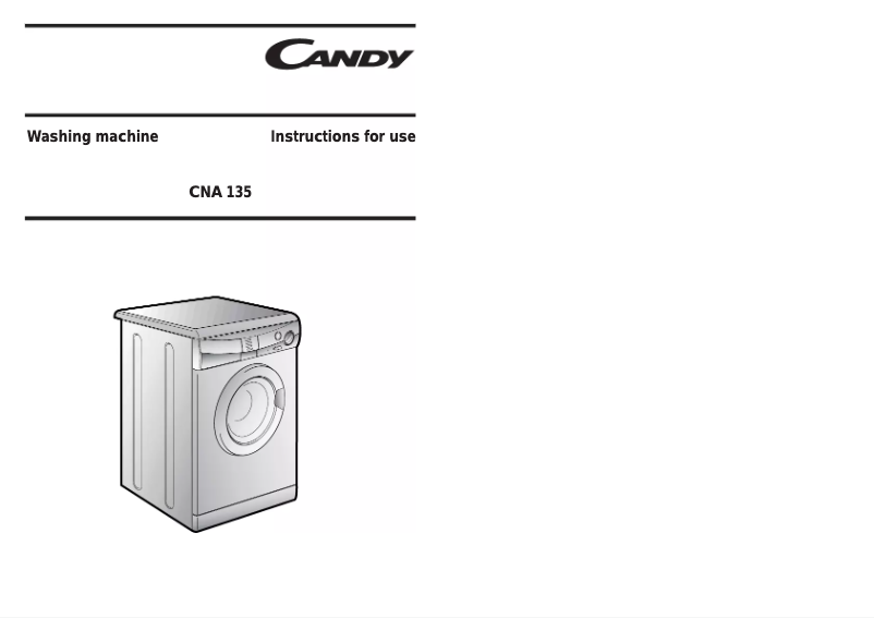 Page n°1 - Manuel utilisateur Candy CNA135-80
