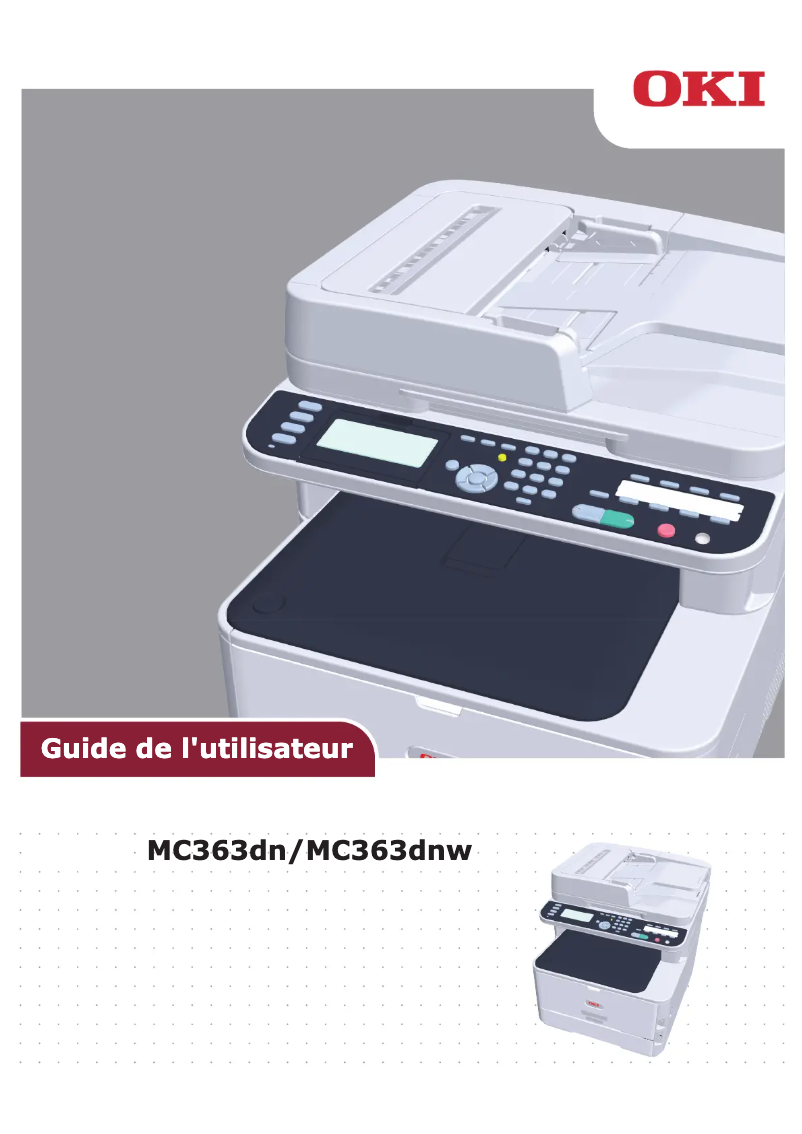 Image de la première page du manuel de l'appareil MC363dn