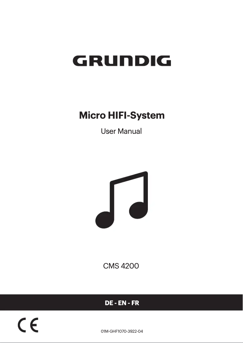 Página 1 del manual Manual de usuario Grundig CMS 4200