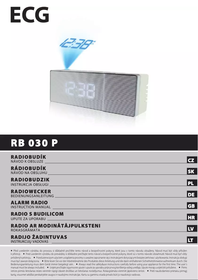 Image de la première page du manuel de l'appareil RB 030 P