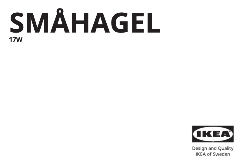 Page 1 de la notice Manuel utilisateur Ikea SMÅHAGEL 705.440.79