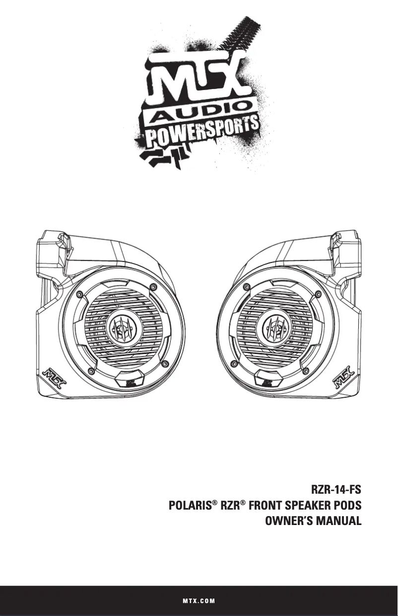 Image de la première page du manuel de l'appareil RZR-14-FS