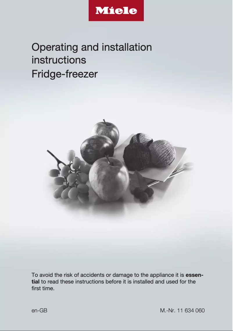 Page 1 de la notice Manuel utilisateur Miele KF 2901 Vi