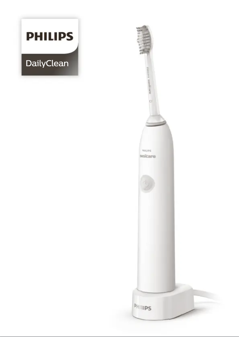 Image de la première page du manuel de l'appareil Sonicare DailyClean HX3714