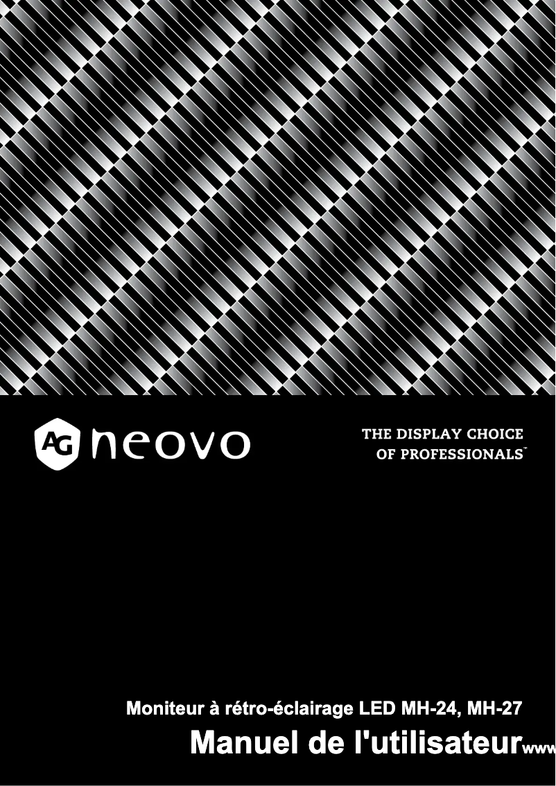 Page 1 de la notice Manuel utilisateur AG Neovo MH-27