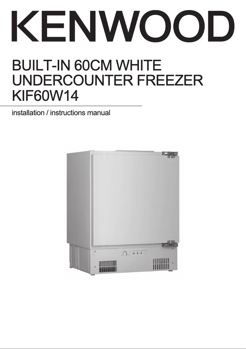 Image de la première page du manuel de l'appareil KIF60W14