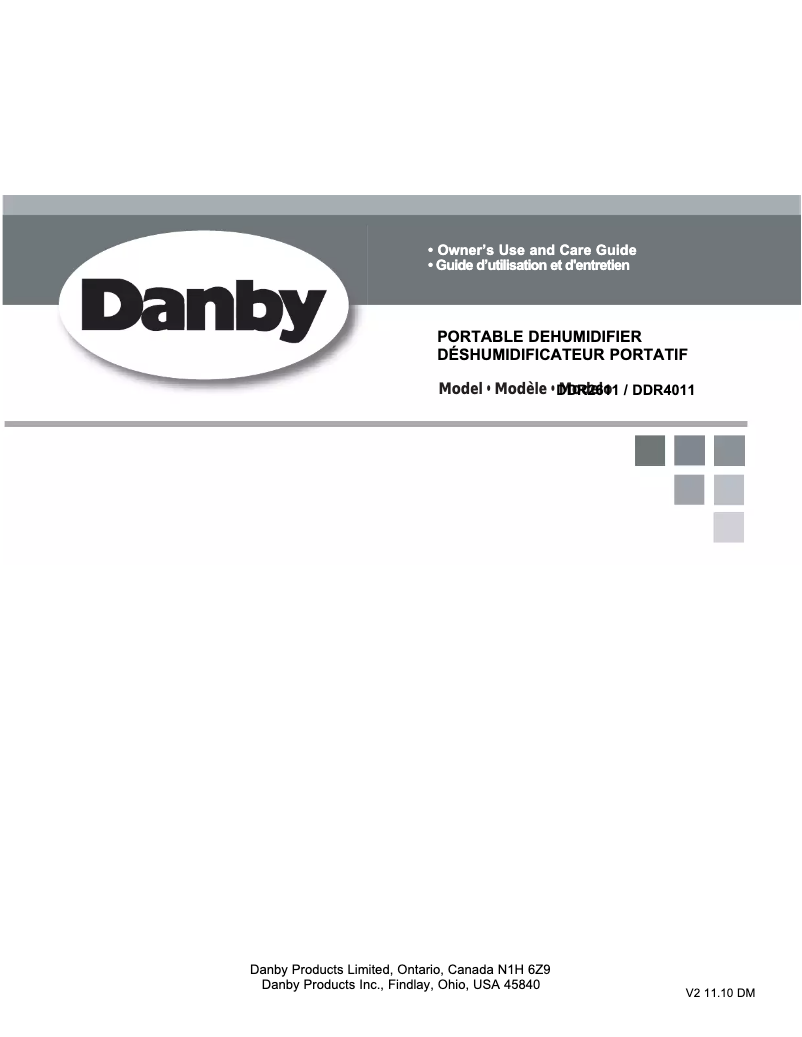 Page n°1 - Manuel utilisateur Danby DDR2611