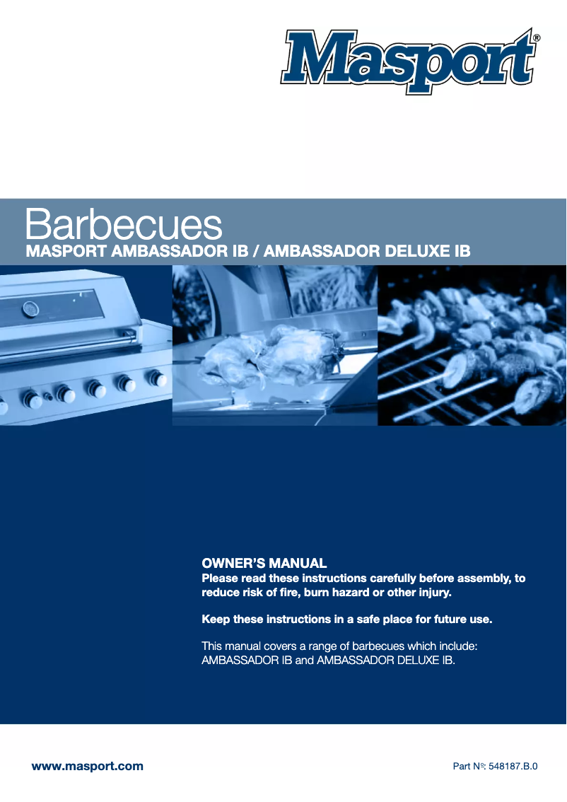 Page 1 de la notice Manuel utilisateur Masport Ambassador Inbuilt