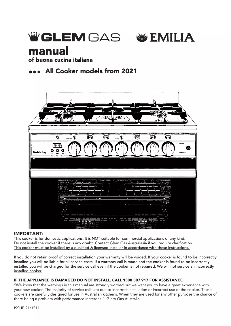 Página 1 del manual Instrucciones / montaje Glem Gas GB664GG